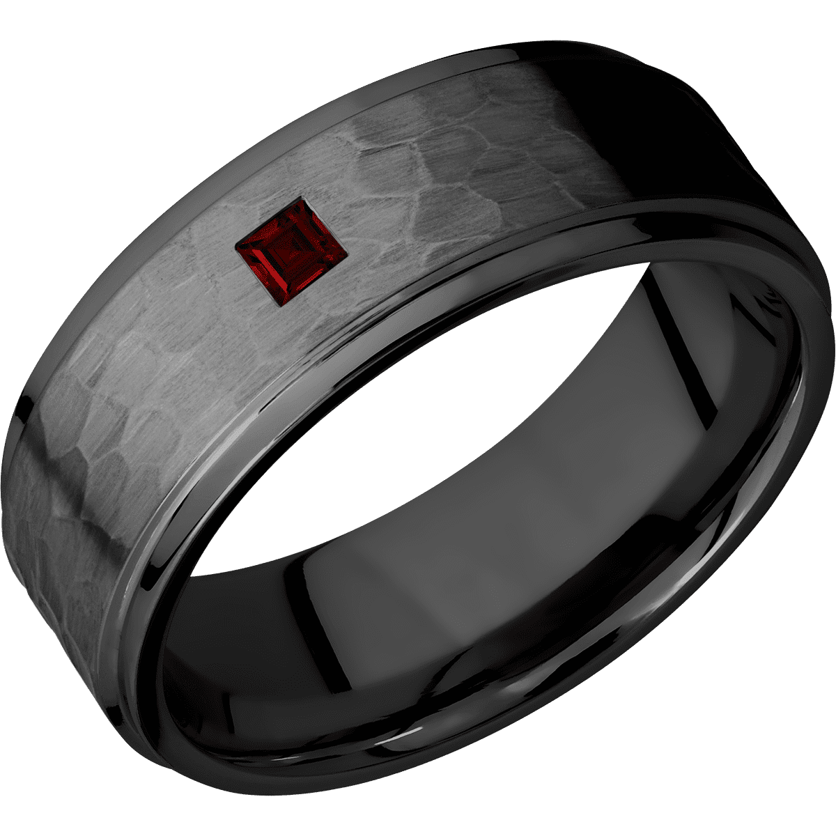 Zirconium + Hammer , Polish Finish