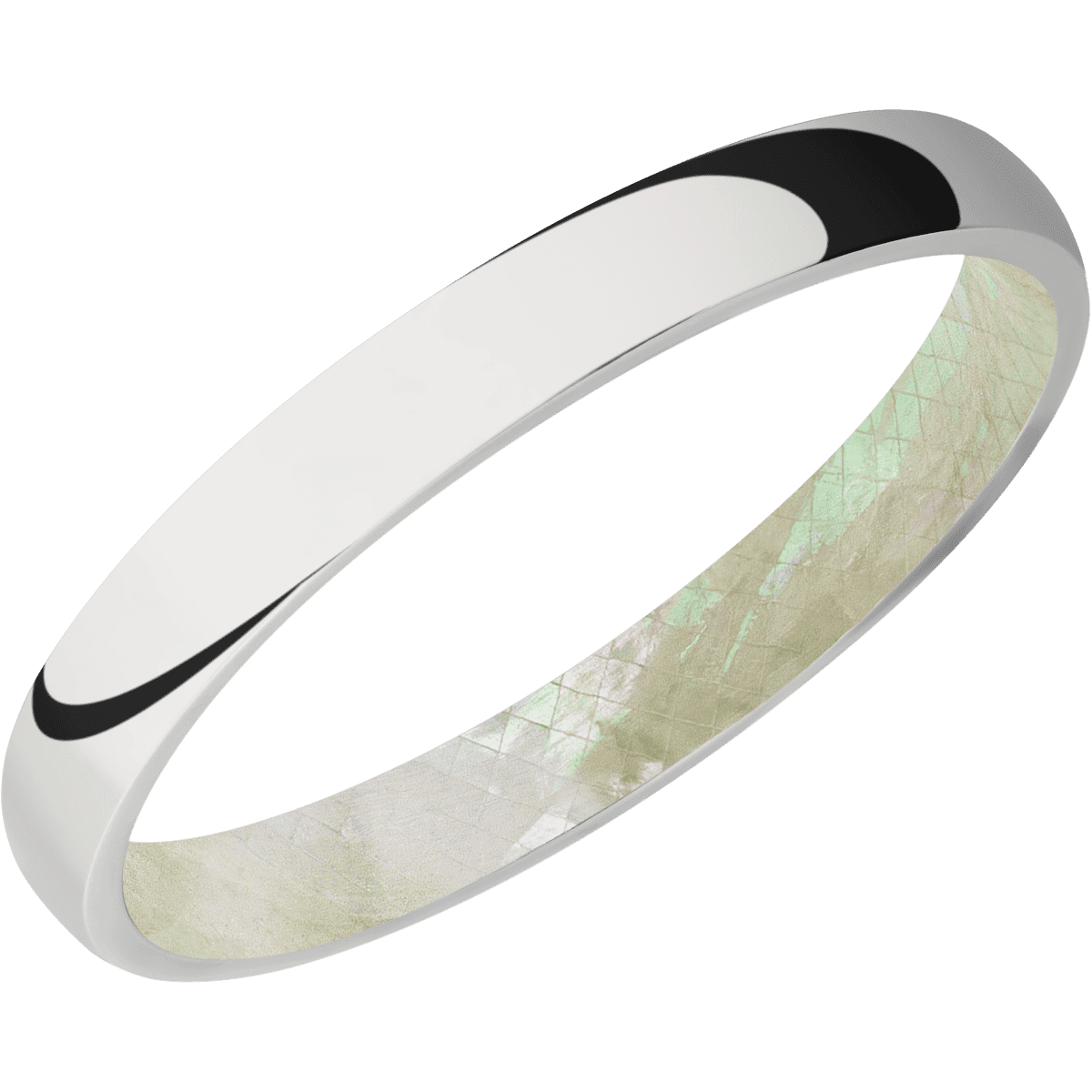 Titanium + Polish Finish + Freshwater Mother of Pearl