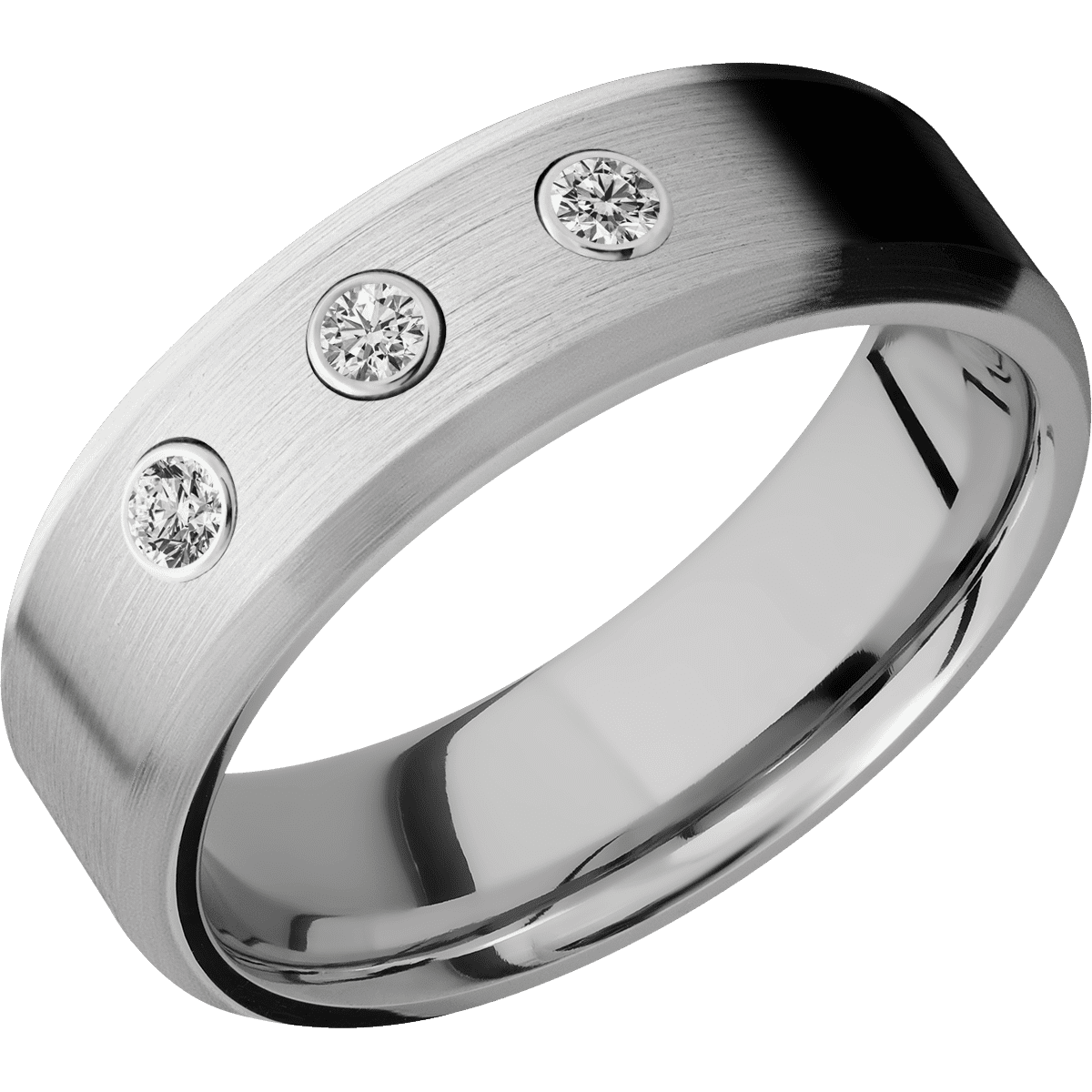 14K White Gold + Satin , Satin Finish