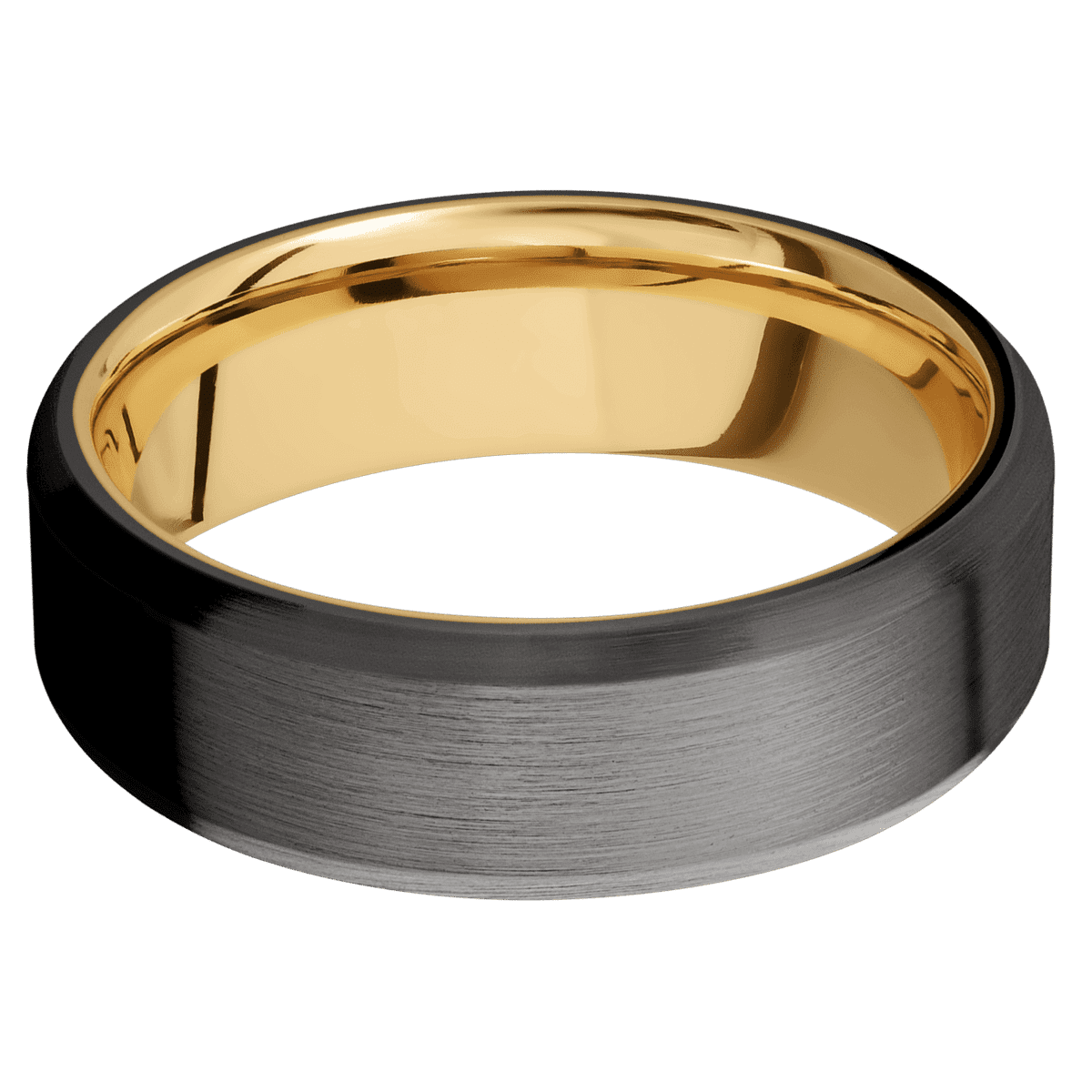 Tantalum Noir + Satin , Satin Finish + 10K Yellow Gold
