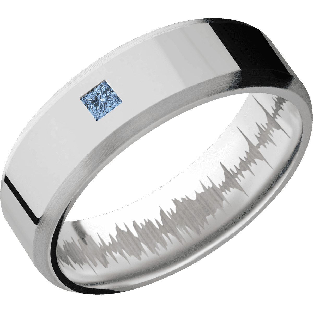 10K White Gold + Polish , Satin Finish