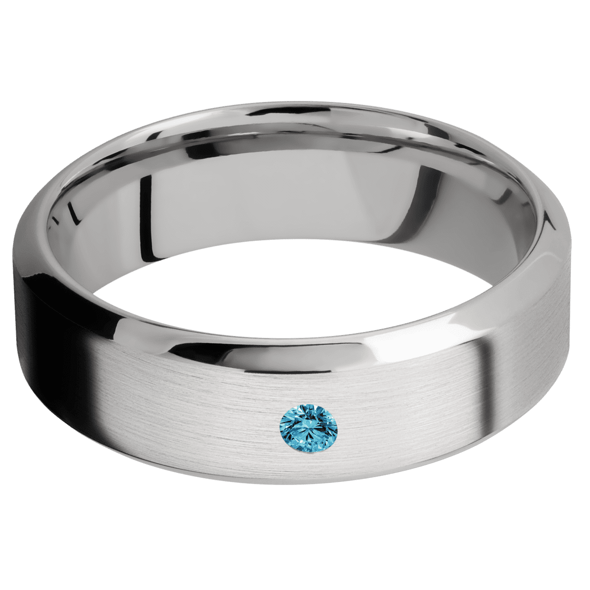 14K White Gold + Satin , Polish Finish