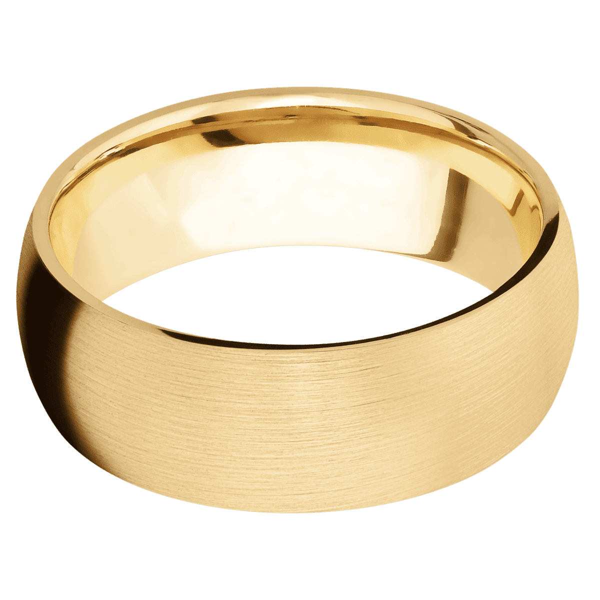 10K Yellow Gold + Satin Finish