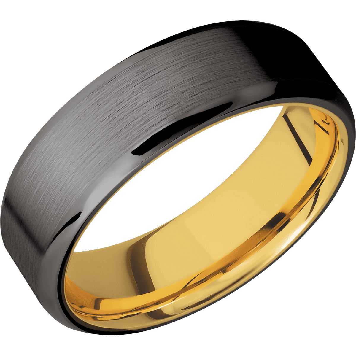 Tantalum Noir + Satin , Polish Finish + 18K Yellow Gold