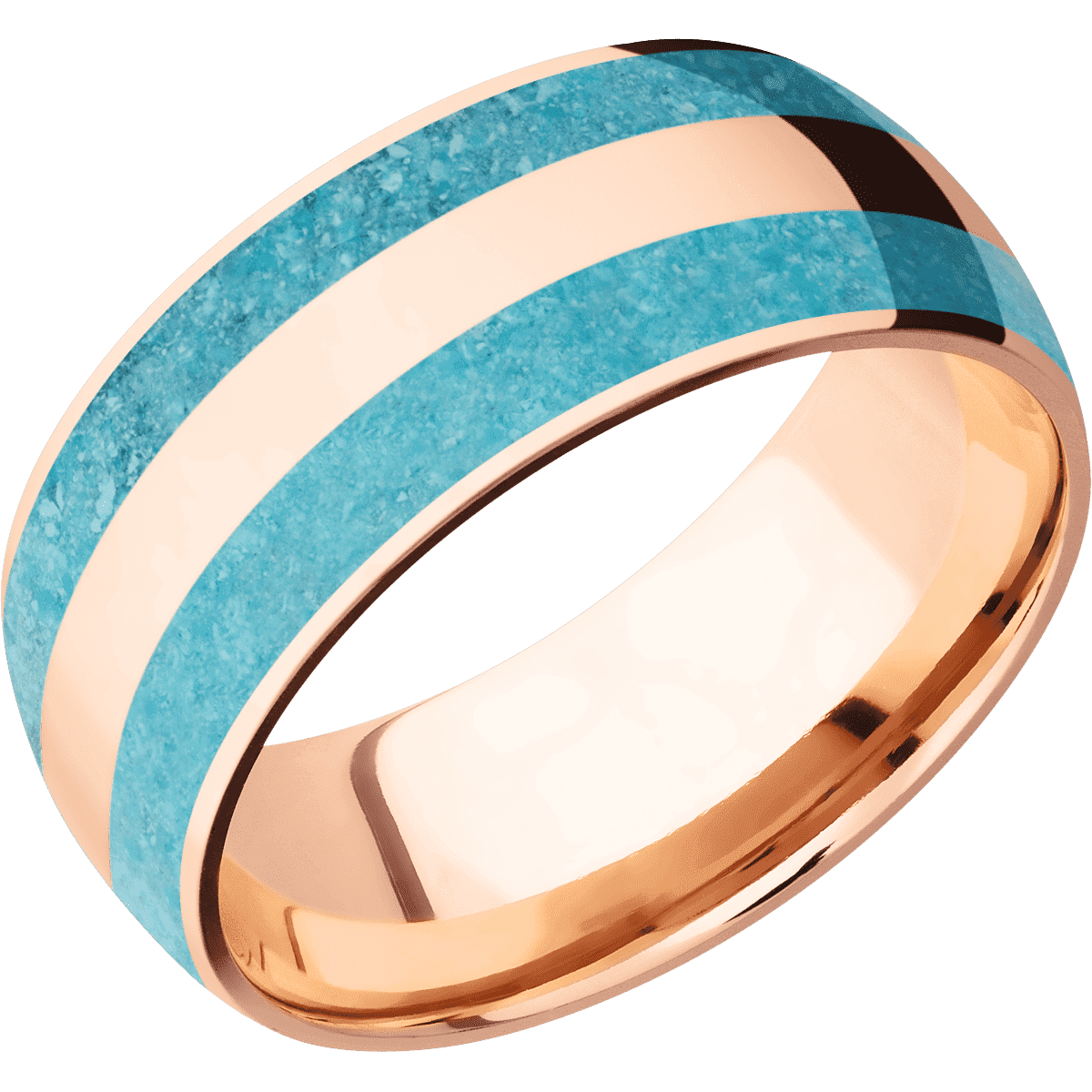 18K Rose Gold + Polish Finish