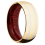 10K Yellow Gold + Polish Finish + Blood Wood