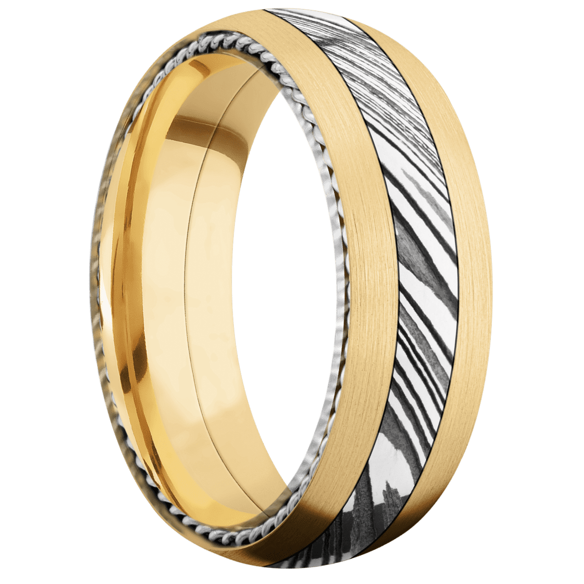 10K Yellow Gold + Satin Finish