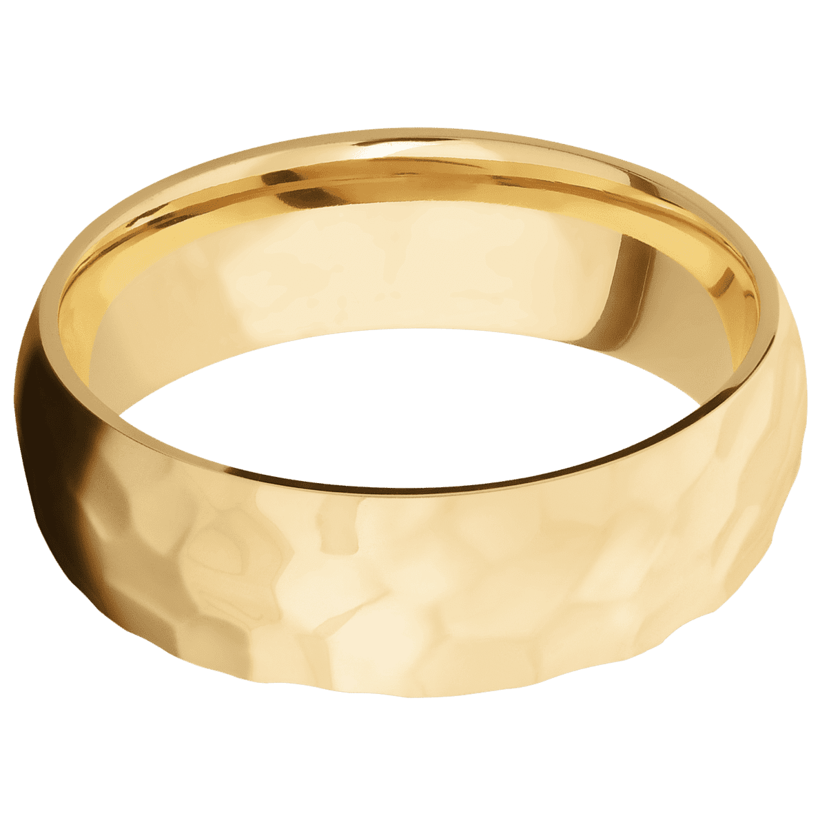 10K Yellow Gold + Rockpolish Finish