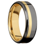 Tantalum Noir + Polish , Satin Finish + 10K Yellow Gold