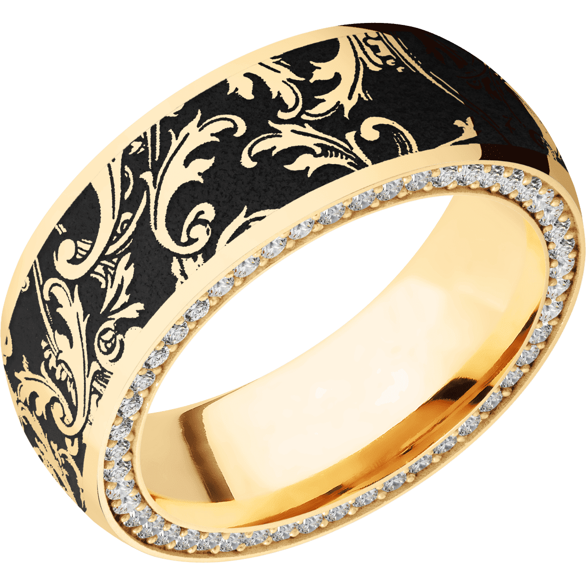 14K Yellow Gold + Polish Finish