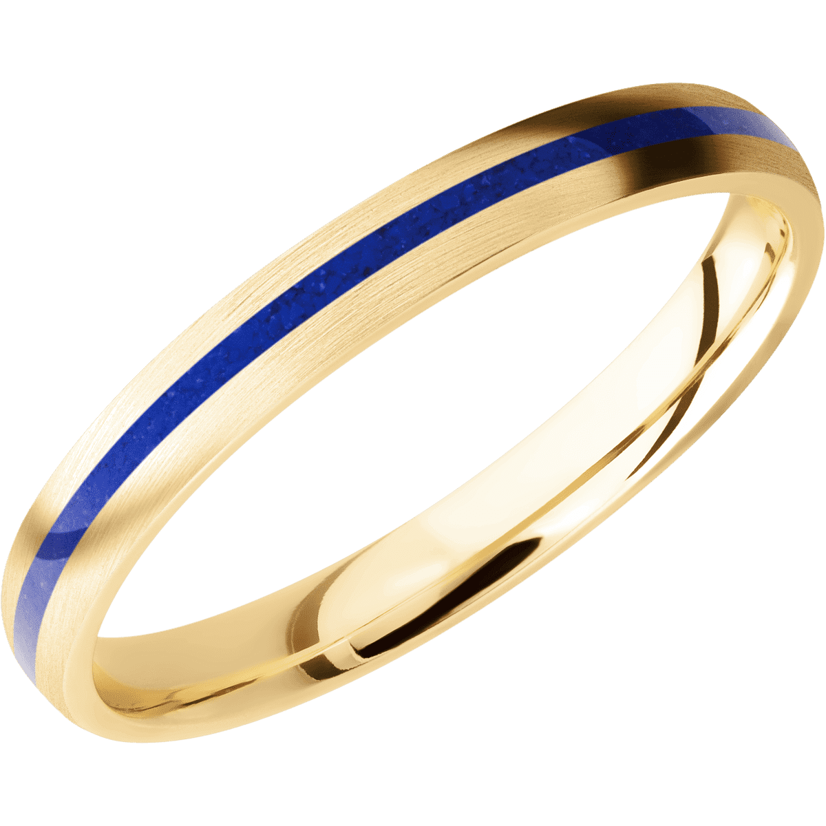 10K Yellow Gold + Satin Finish