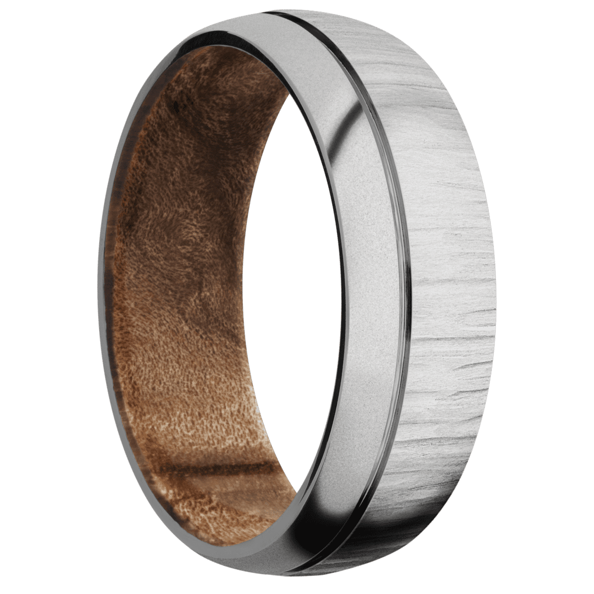Titanium + Treebark1 , Bead Finish + Maple Burl