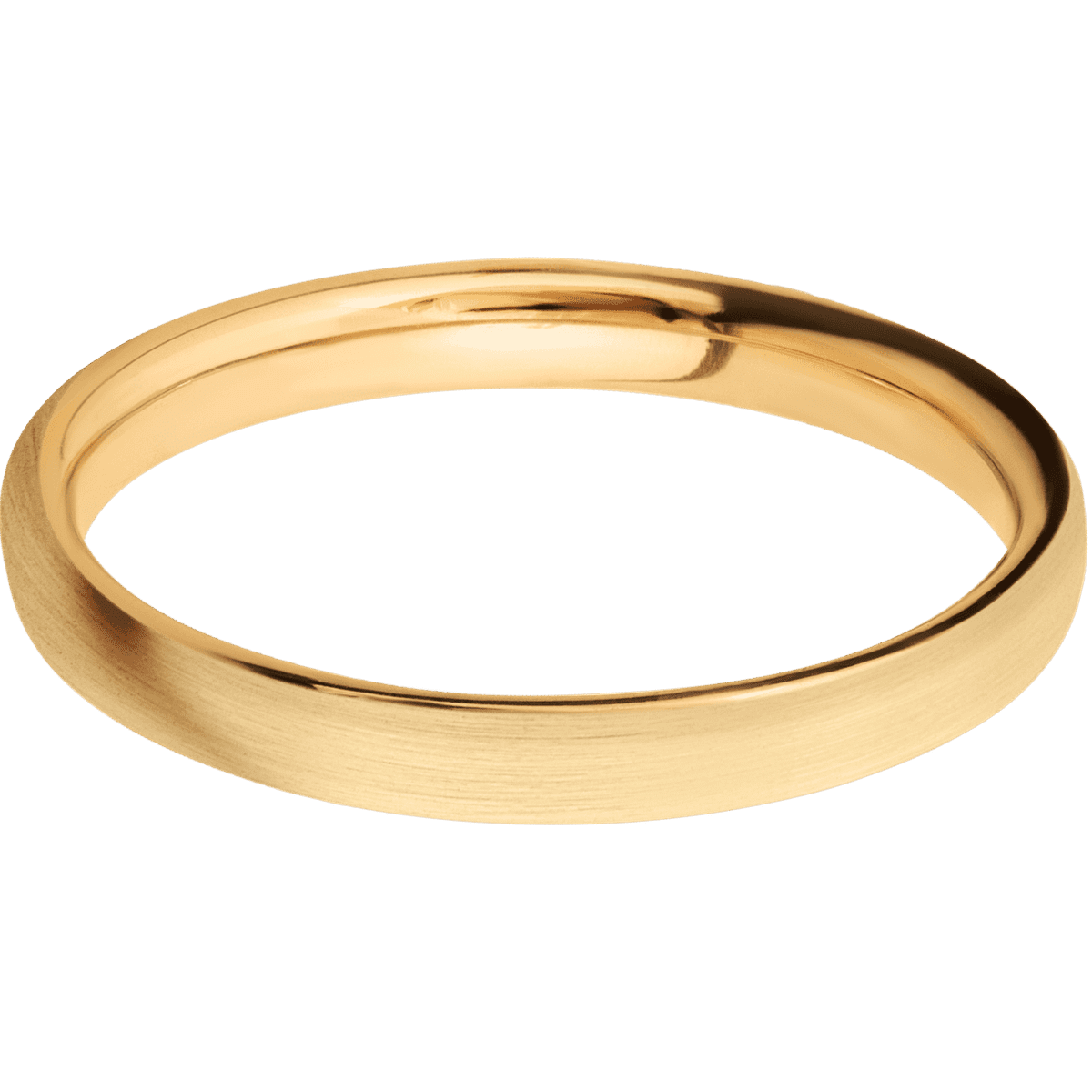 14K Yellow Gold + Satin Finish