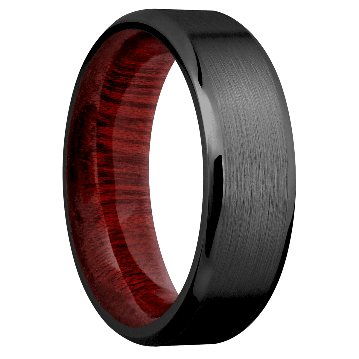 Zirconium + Satin , Polish Finish + Blood Wood