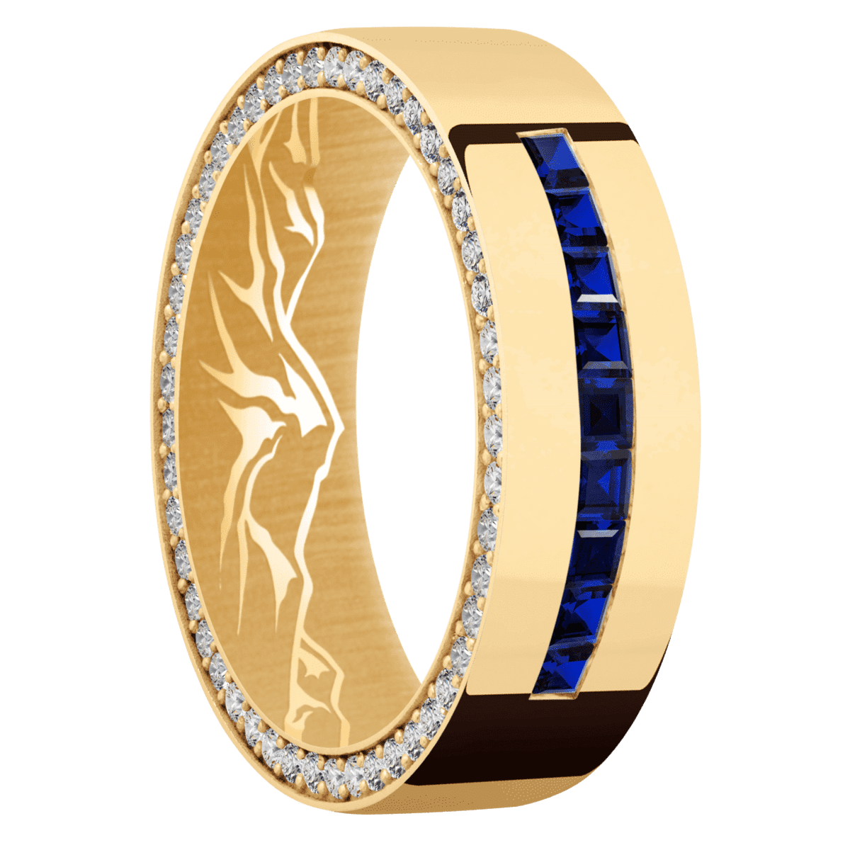10K Yellow Gold + Polish Finish