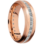 14K Rose Gold + Treebarkh , Satin Finish