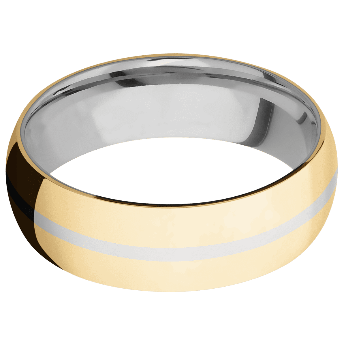 10K Yellow Gold + Polish Finish + Titanium