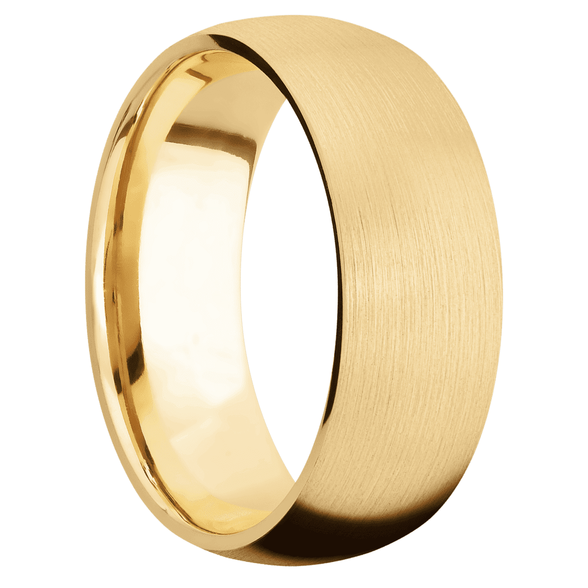 10K Yellow Gold + Satin Finish