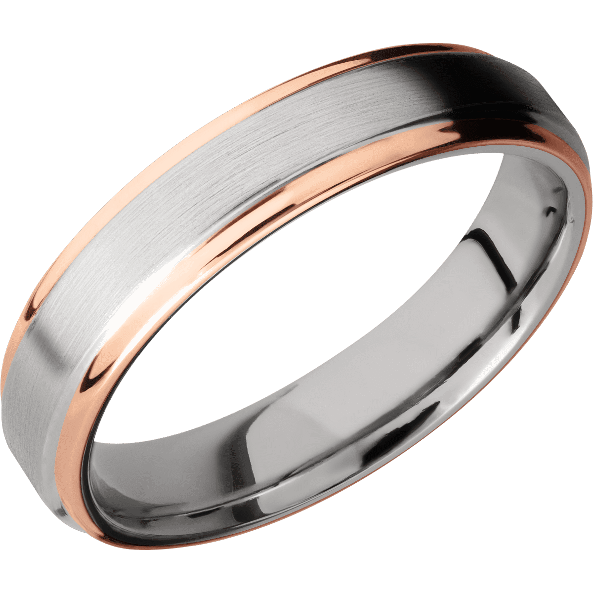 14K White Gold + Satin , Polish Finish