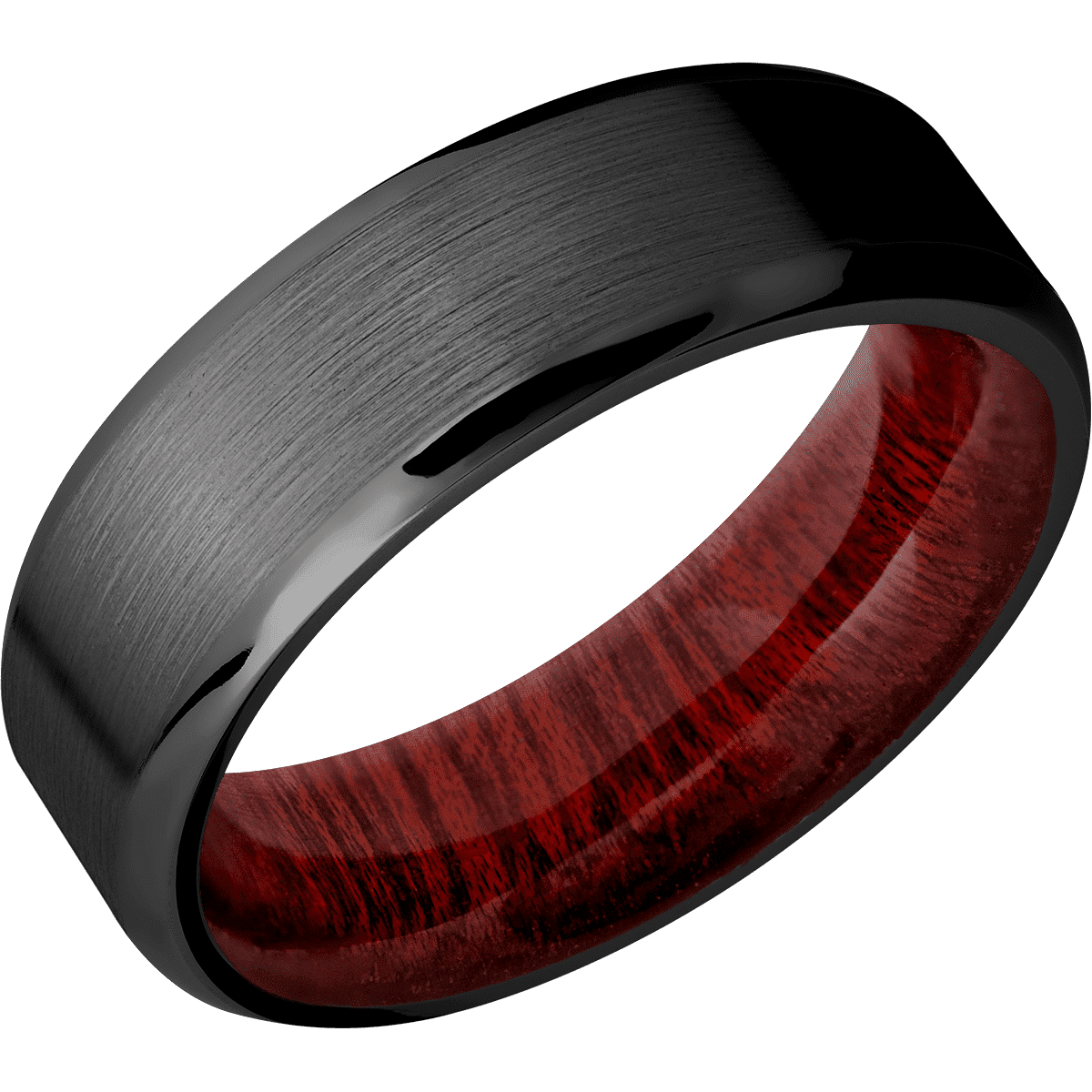 Zirconium + Satin , Polish Finish + Blood Wood
