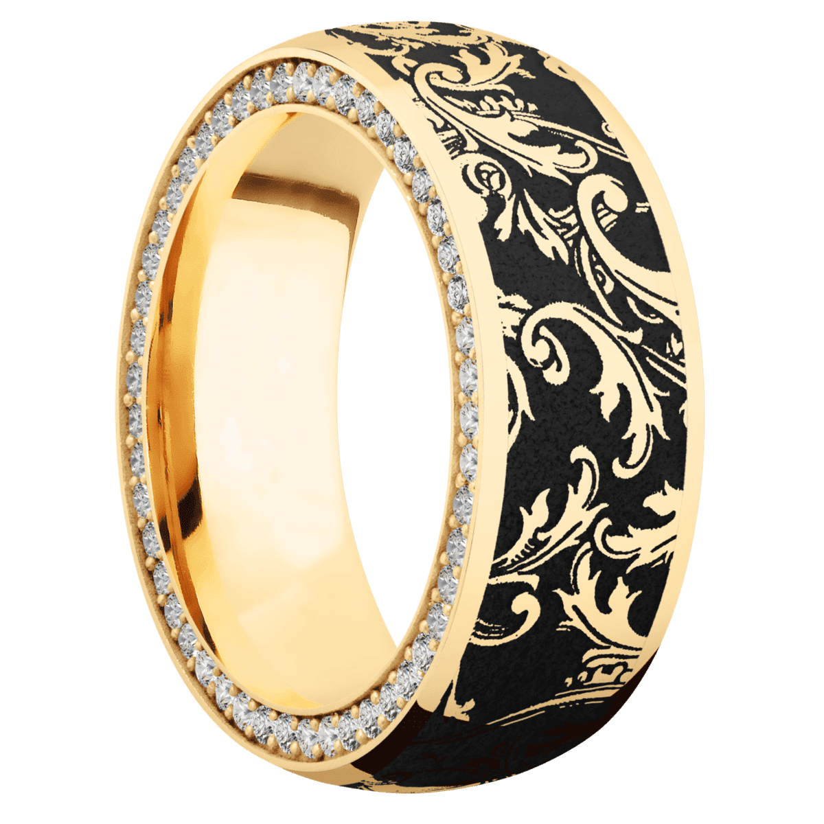 14K Yellow Gold + Polish Finish