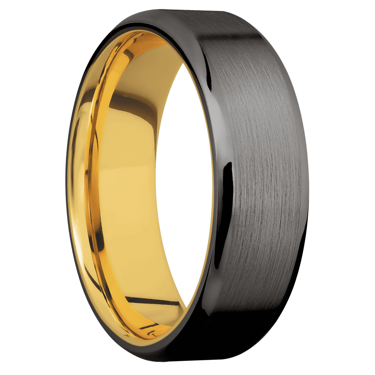 Tantalum Noir + Satin , Polish Finish + 18K Yellow Gold