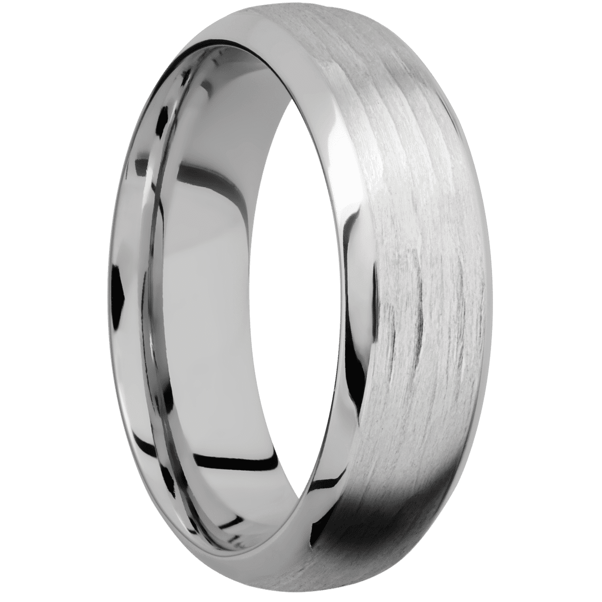 18K White Gold + Treebarkh , Polish Finish + 14K White Gold