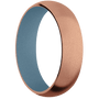 10K Rose Gold + Sand Finish + Polar Blue