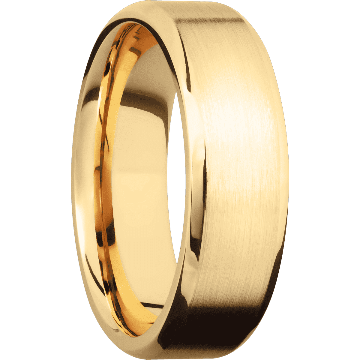 10K Yellow Gold + Satin , Polish Finish
