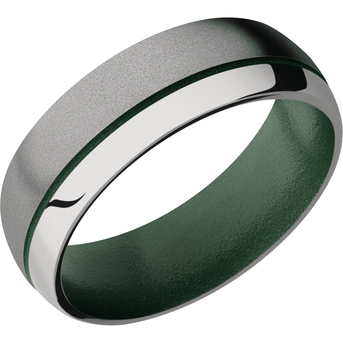 Titanium + Sand , Polish Finish + Eastern Green