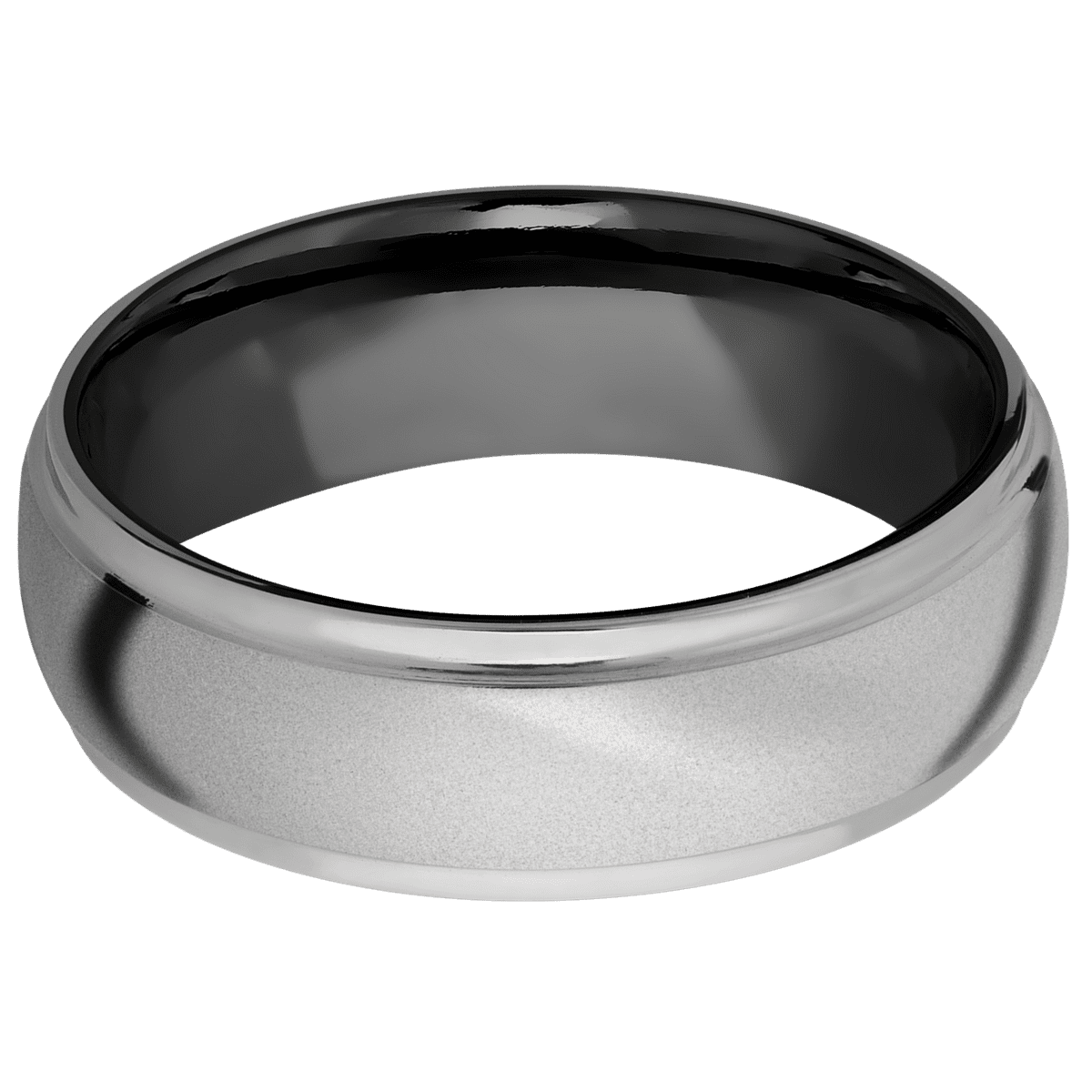 Titanium + Bead , Polish Finish + Zirconium