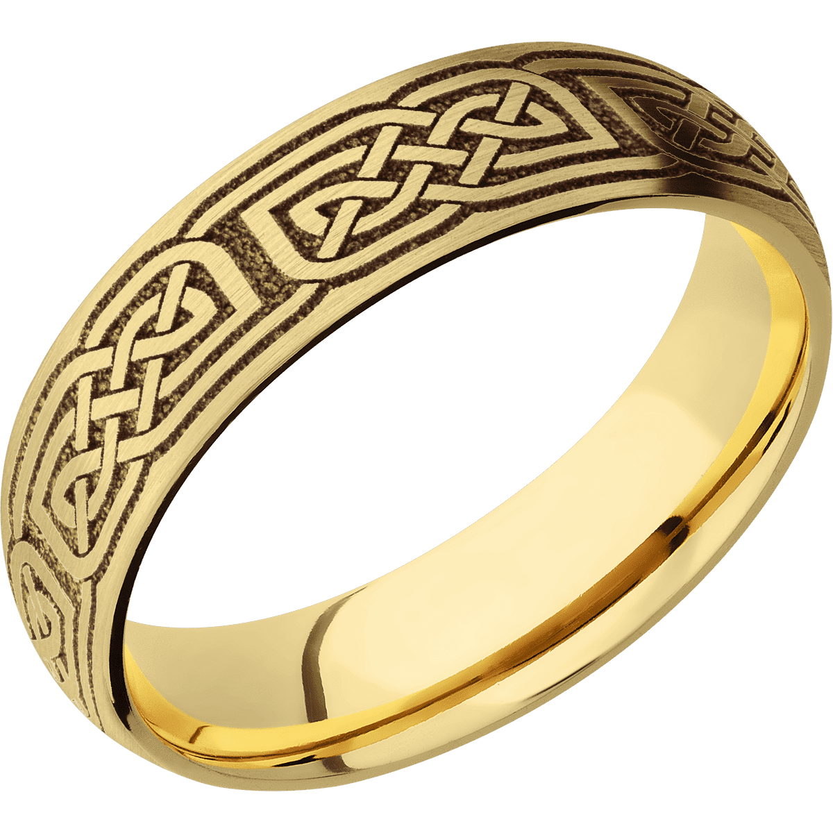 10K Yellow Gold + Satin Finish