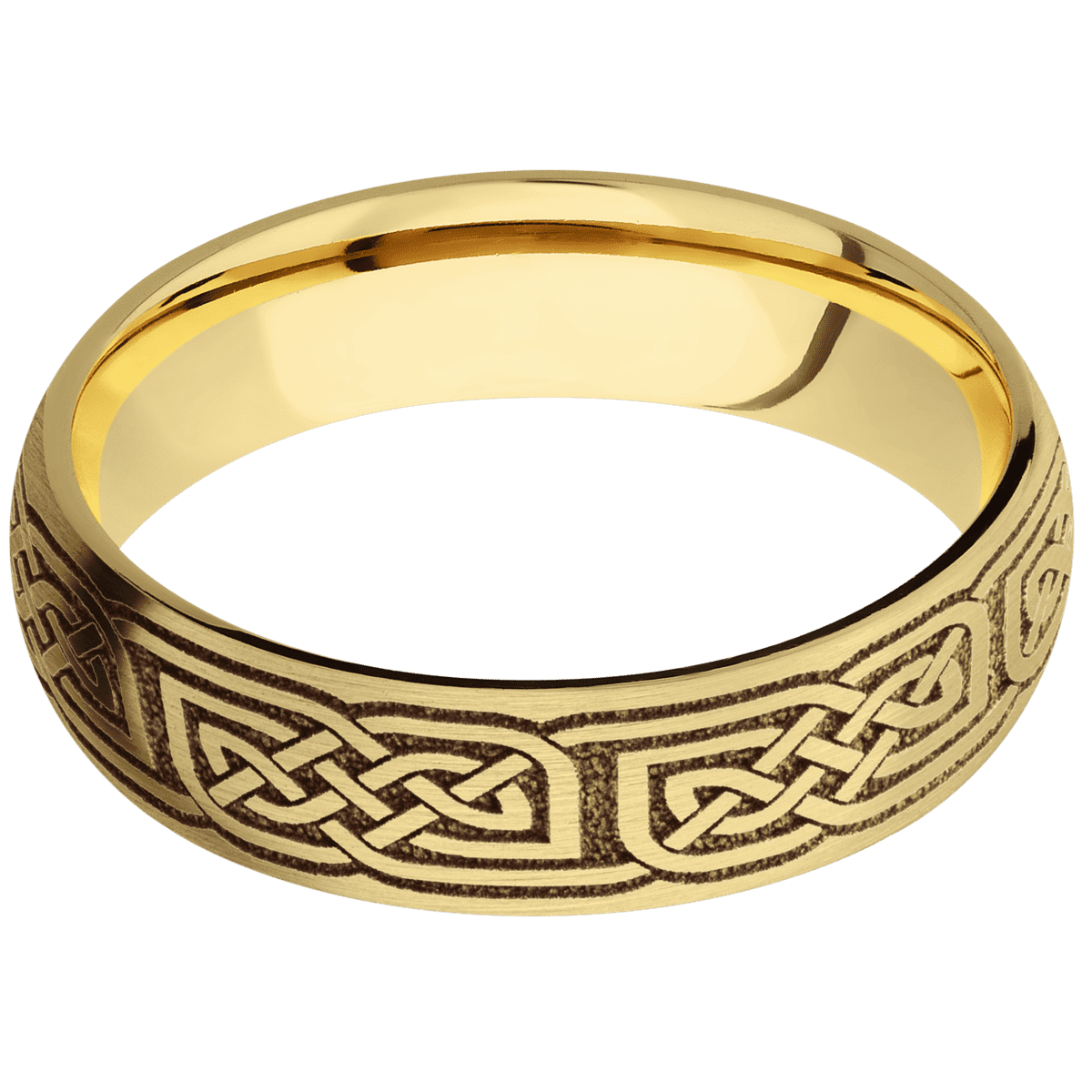 10K Yellow Gold + Satin Finish