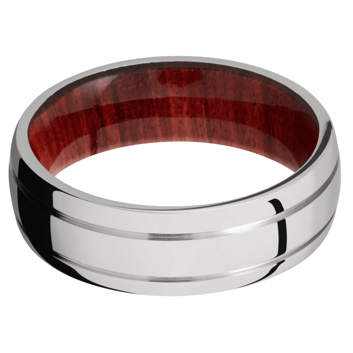 Titanium + Polish , Polish Finish + Red Heart