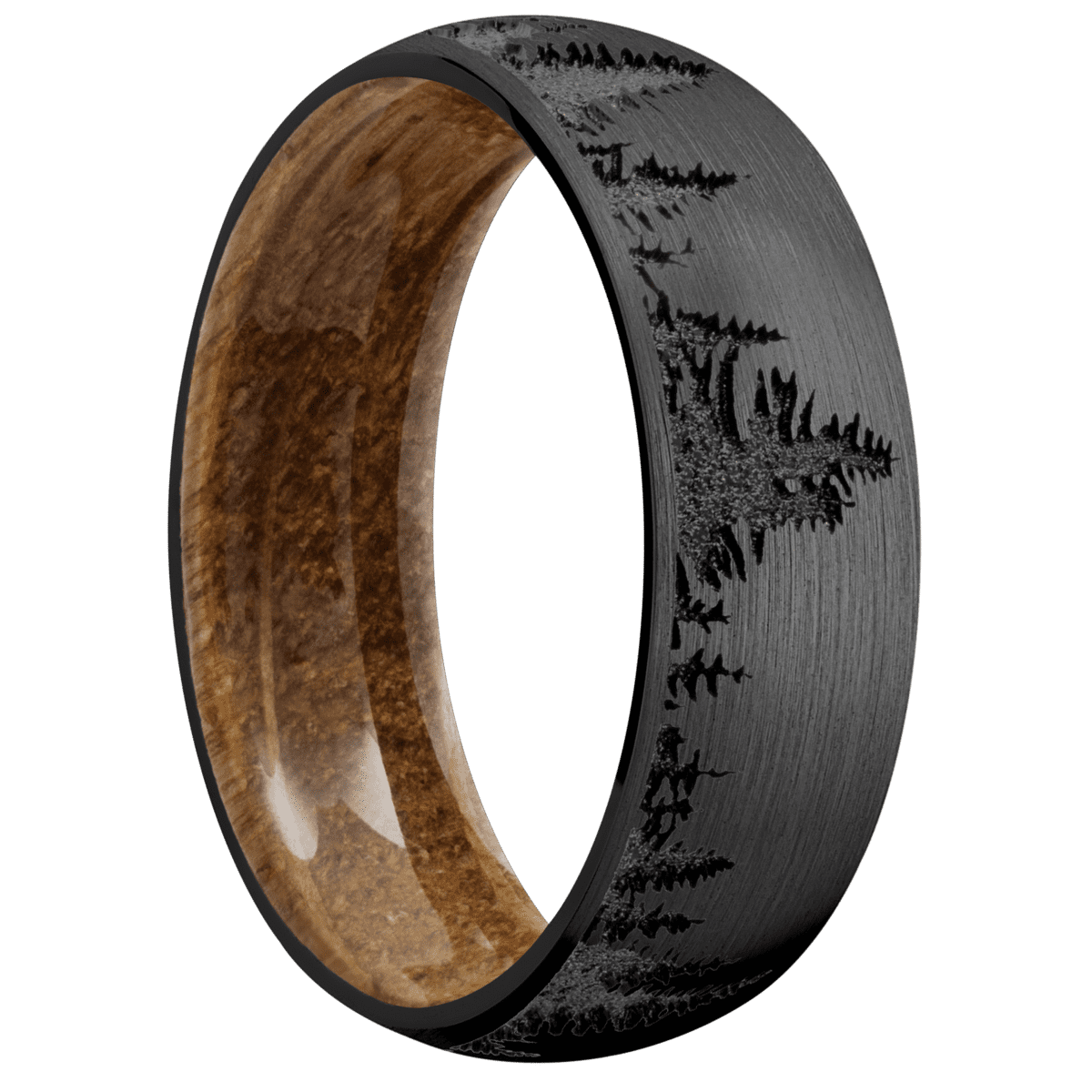 Zirconium + Satin Finish + Whiskey Barrel