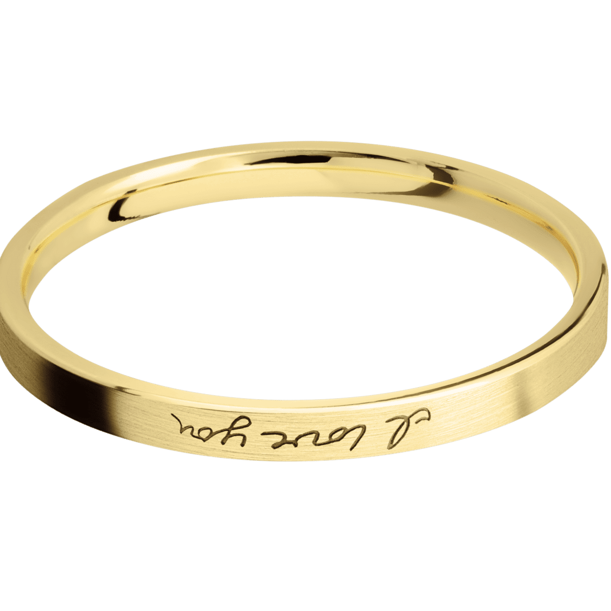 10K Yellow Gold + Satin Finish