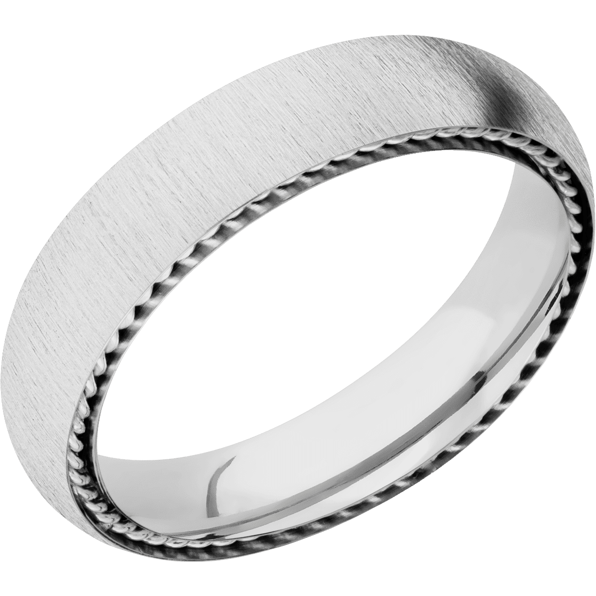 10K White Gold + Crosssatin Finish