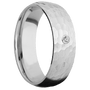 18K White Gold + Hammer Finish