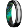 Zirconium + Crosssatinsilver , Polish Finish + Abalone
