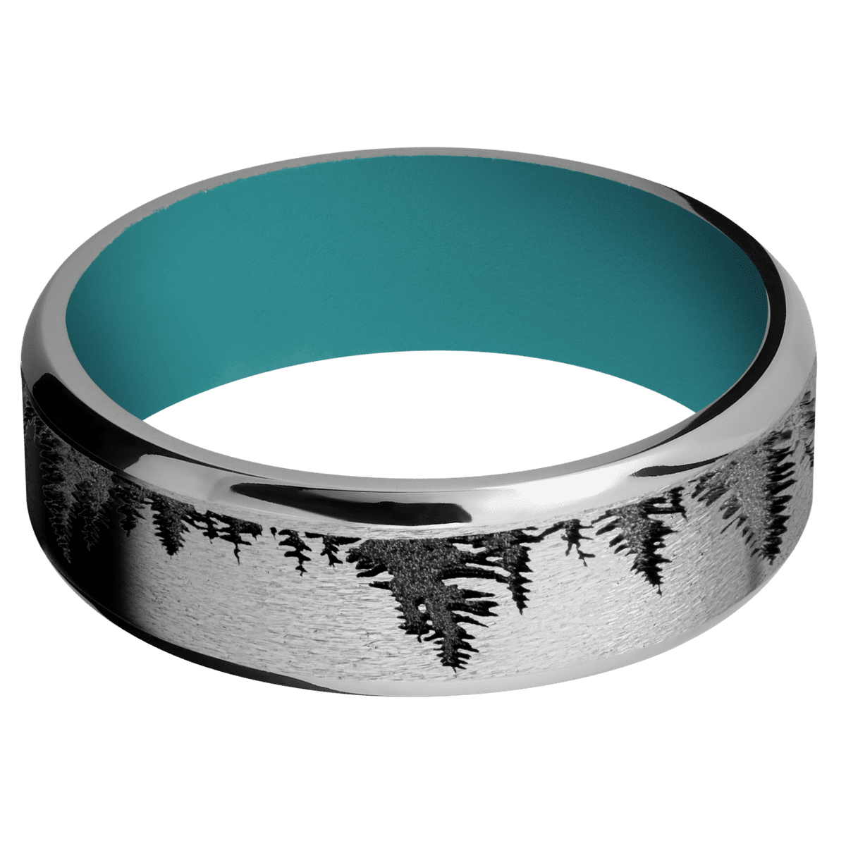 Titanium + Stone , Polish Finish + Teal