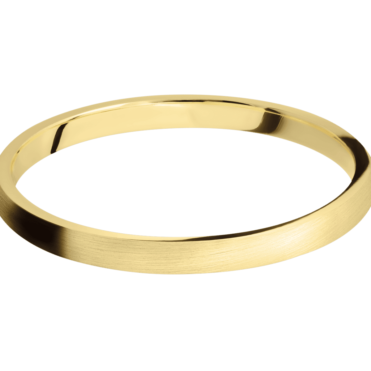 14K Yellow Gold + Satin Finish