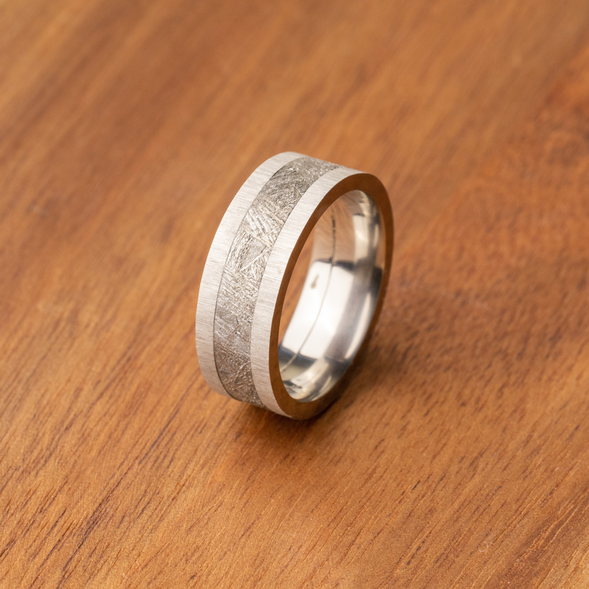 Size 10 Titanium and Meteorite