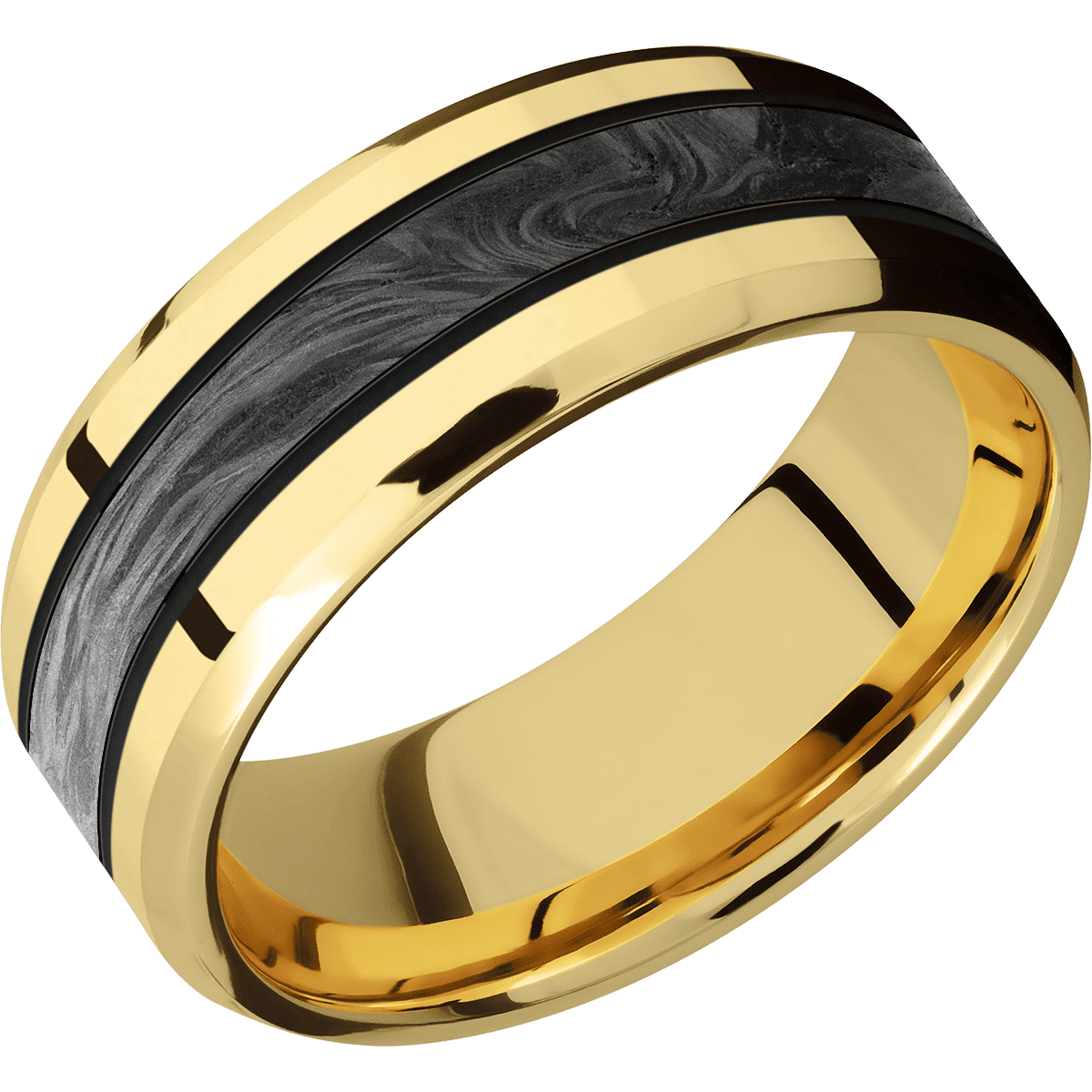 14K Yellow Gold + Polish , Polish Finish