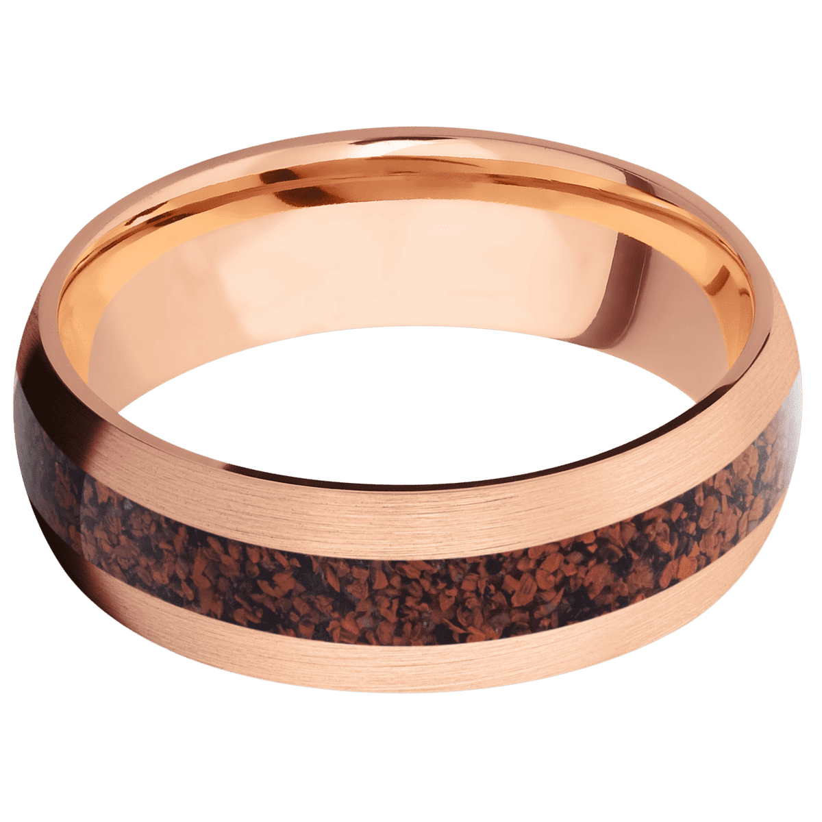 14K Rose Gold + Satin Finish
