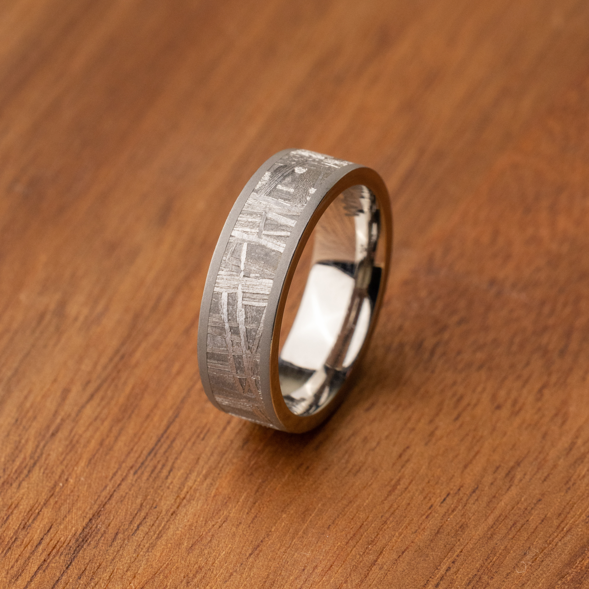 Size 9.5 Titanium and Meteorite