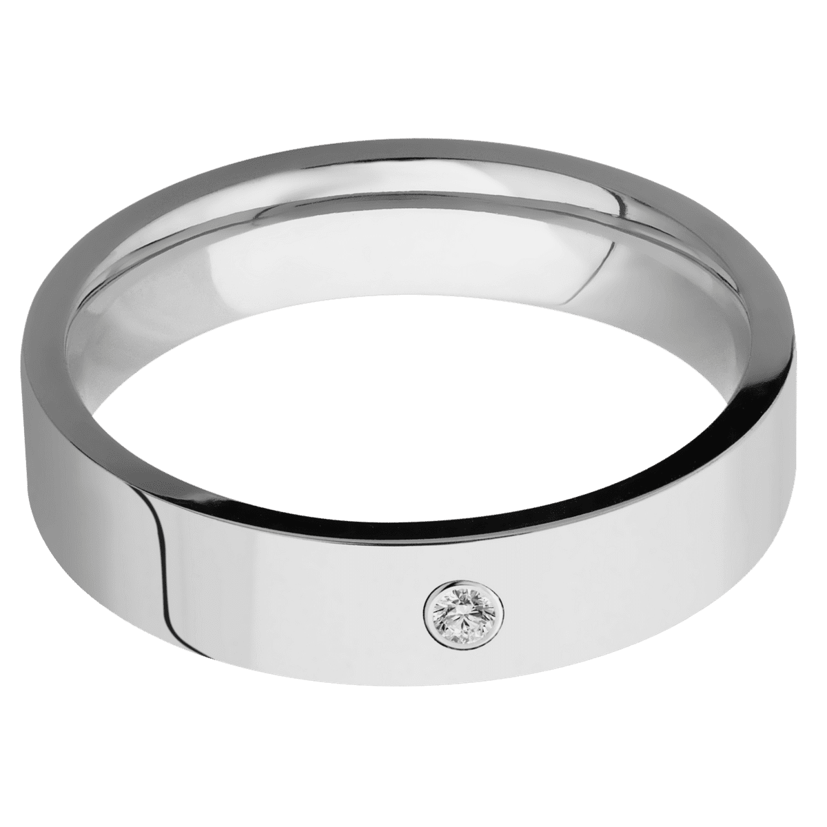 18K White Gold + Polish Finish