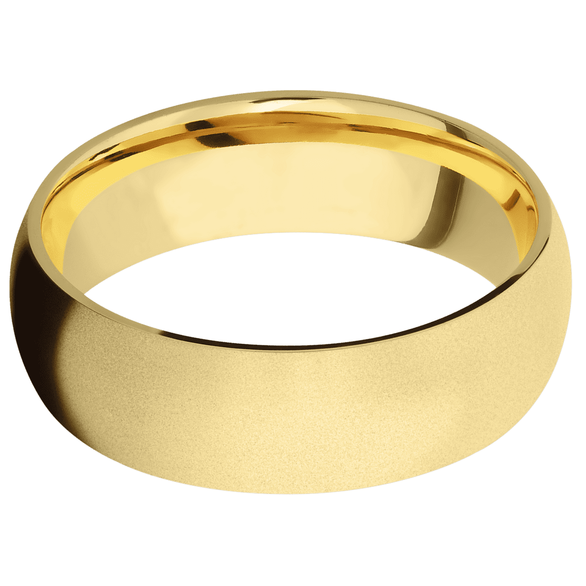 10K Yellow Gold + Bead Finish