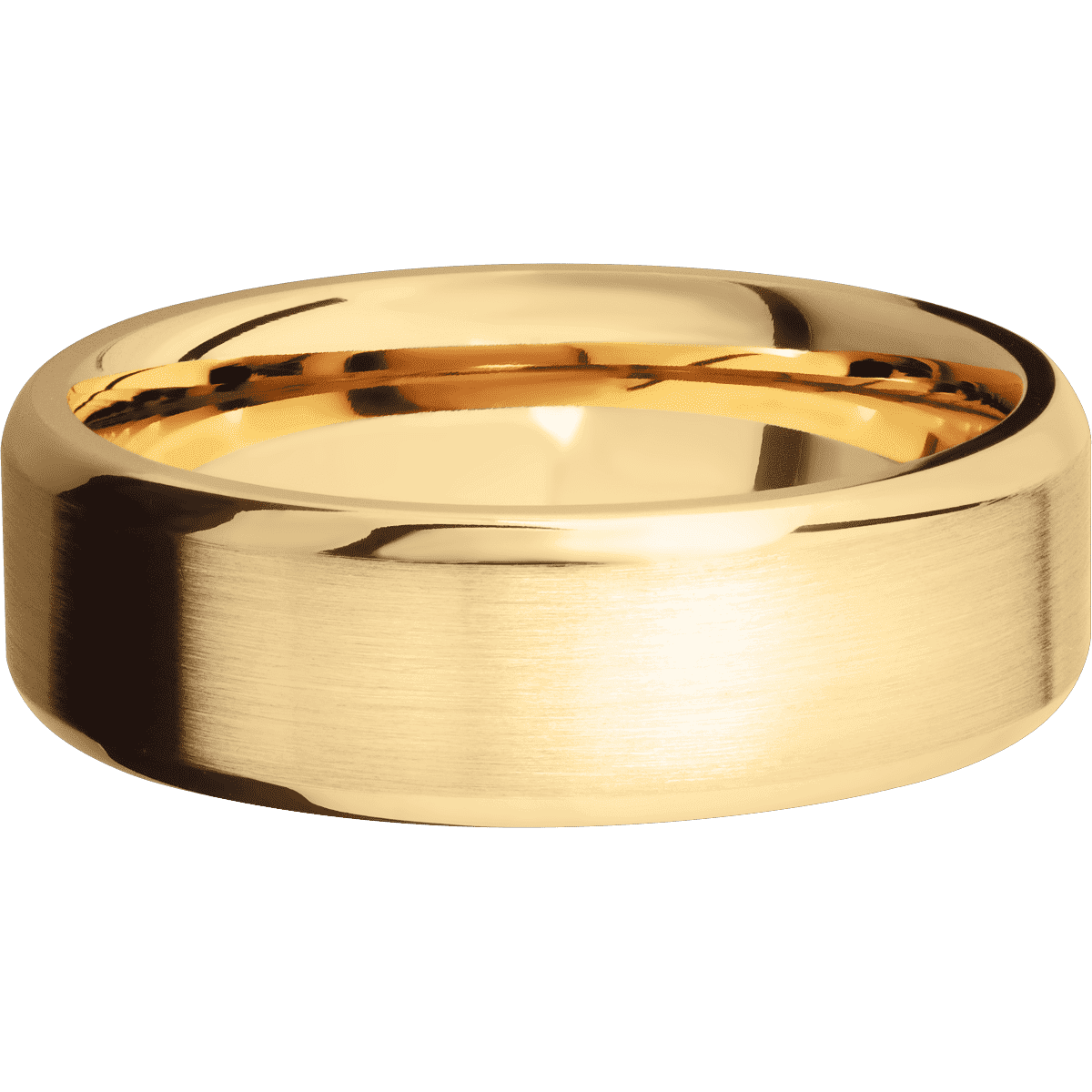 10K Yellow Gold + Satin , Polish Finish