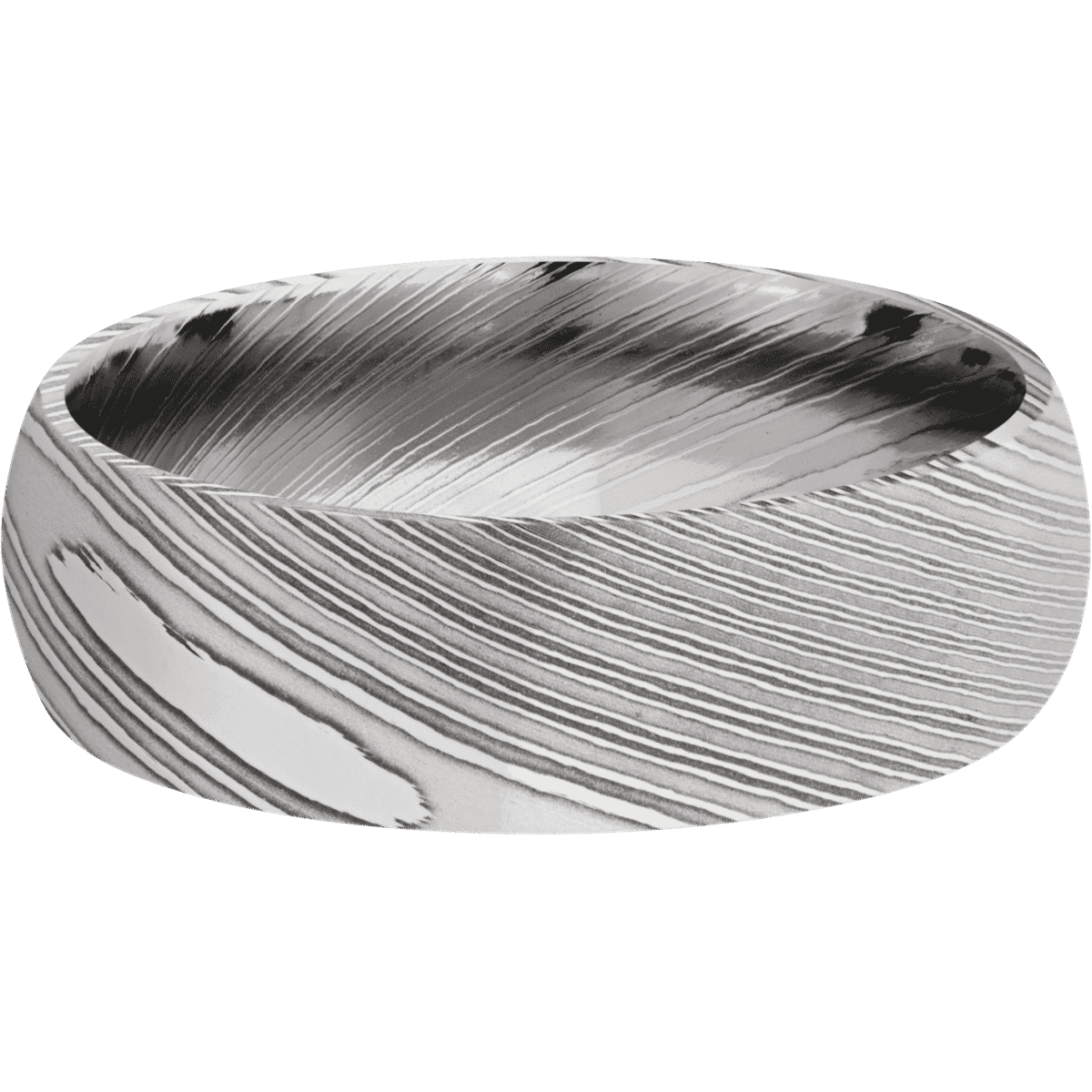 Damascus + Polish Finish