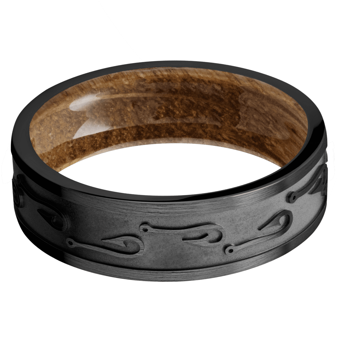 Zirconium + Satin Finish + Whiskey Barrel